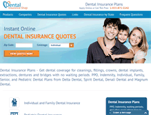 Tablet Screenshot of dentalinsuranceshop.com